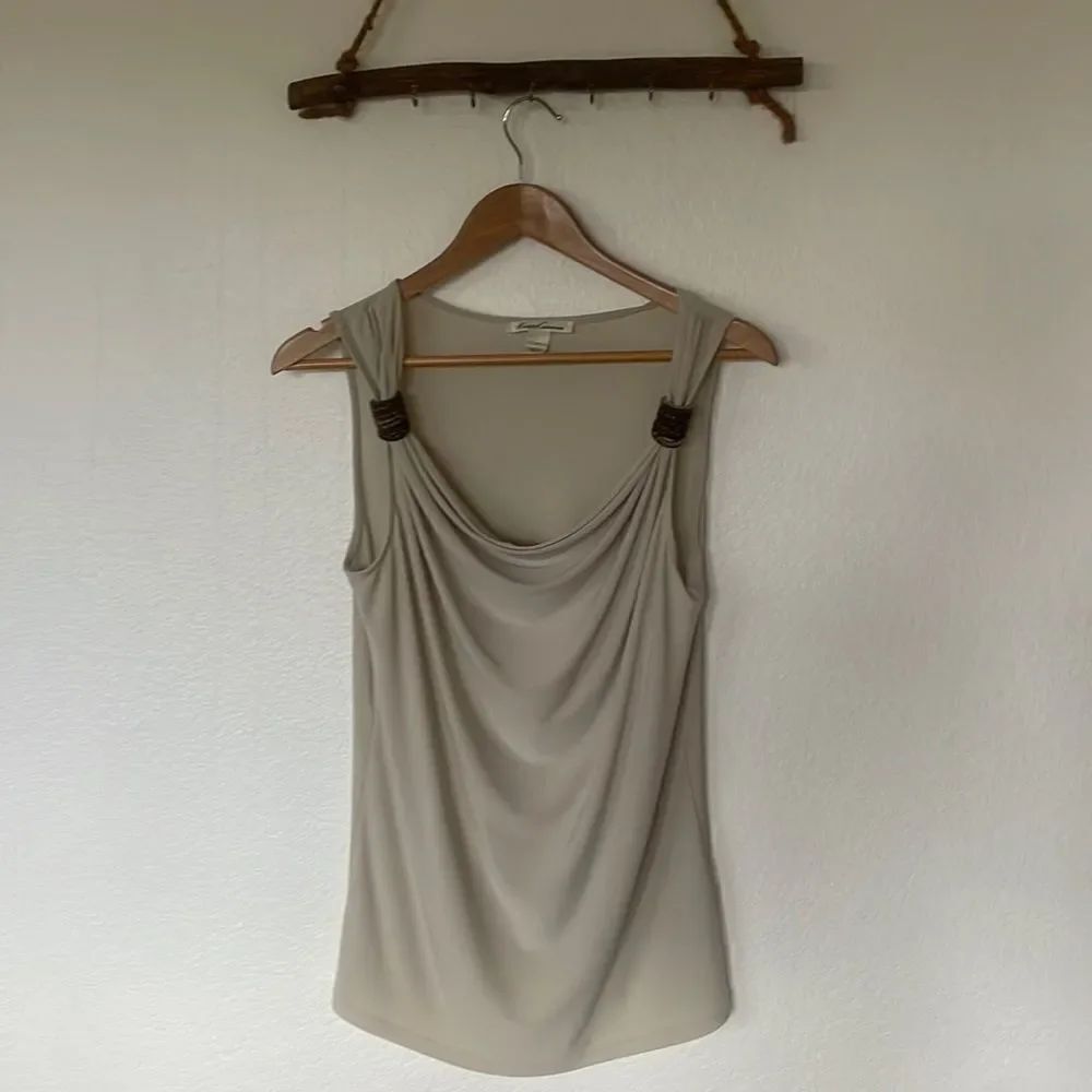 Shell cowl tank top